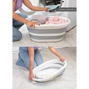 11'li Set Çamaşır Sepeti- Katlanır Sele- Badya- Kova- Maşrapa- Süzgeç- Kesim Panosu-huniler Bpa Free