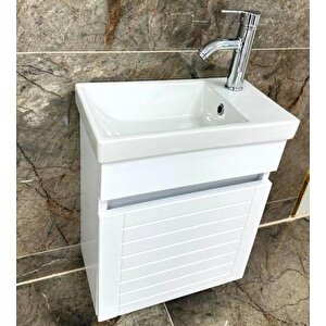 Beta Plus Beyaz Banyo Dolabı Alt Modül 45 Cm