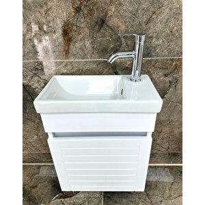 Beta Plus Beyaz Banyo Dolabı Alt Modül 45 Cm