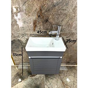 Beta Plus Antrasit Banyo Dolabı Alt Modül 45 Cm
