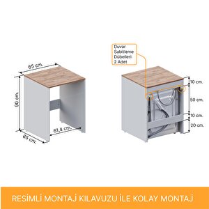Aqua Bagno Voca Smartbox Çamaşır  Dolabı ,atlantik Çam - Beyaz