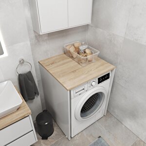 Voca Smartbox Çamaşır Makinesi Alt Dolap - Somono Meşe - Beyaz