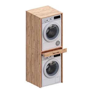 Voca Smartbox Çamaşır Ve Kurutma Makinesi Dolabı -çekmeceli,atlantik  Çam -2 Parça Set