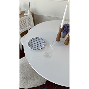 Mirla Beyaz Mutfak Masası Beyaz 100x100