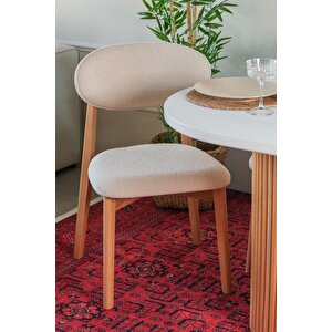 Liana Ahsap Oval Masa Takımı 80x130