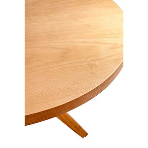 Melmon Natural Ahşap Masa Sandalye Takımı 100x100