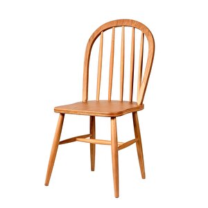Eliz Natural Ahşap Masa Sandalye Takımı 100x100