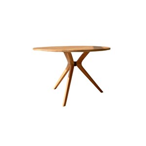Milano Natural Ahşap Masa Sandalye Takımı 100x100