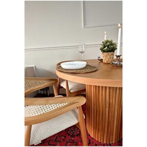 Perla Ahsap Masa Sandalye Takımı 100x100 Ölçüsünde