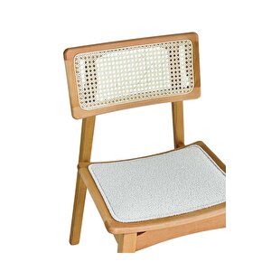 Melmon Natural Ahşap Masa Sandalye Takımı 90x90