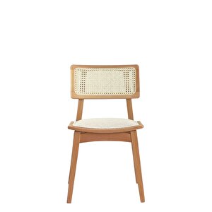 Melmon Natural Ahşap Masa Sandalye Takımı 90x90