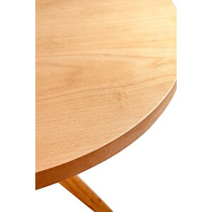Arlen Natural Ahsap Yuvarlak Masa 90x90