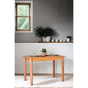 Bohem Natural Ahşap Masa Sandalye Takımı 80x120
