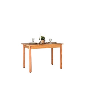 Bohem Natural Ahşap Masa Sandalye Takımı 80x120