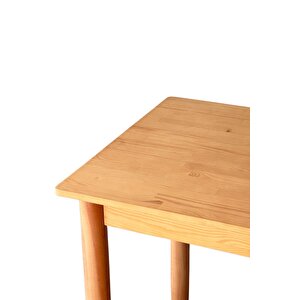 Bohem Natural Ahşap Masa Sandalye Takımı 80x120