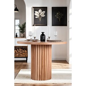 Monti Natural Ahşap Masa Sandalye Takımı 100x100