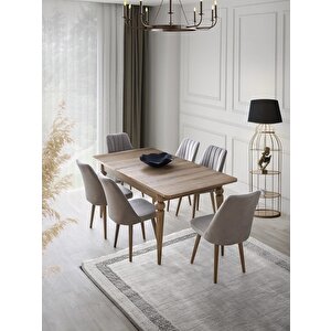 Beldi̇bi̇ Mdf Yemek Masası + 6 Sandalye