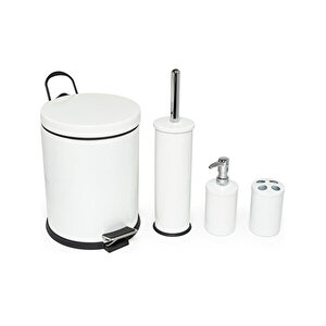 Banyo Seti 4'lü Beyaz 5 Litre
