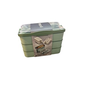 Diyet - Beslenme Kutusu - 3 Katlı Kaşık Çatallı Sefer Tası