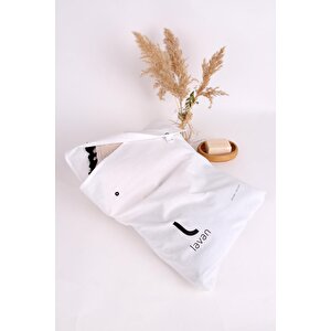 %100 Pamuk Çıtçıtlı Seyahat Bakım Düzenleyici Bez Çanta