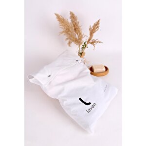 %100 Pamuk Çıtçıtlı Seyahat Bakım Düzenleyici Bez Çanta