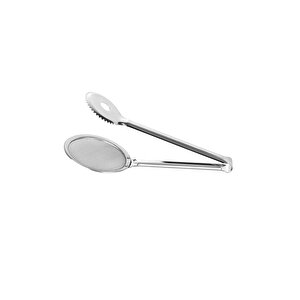 Süzgeçli Kızartma Maşası - Pratik Kevgir Maşa 28 Cm.