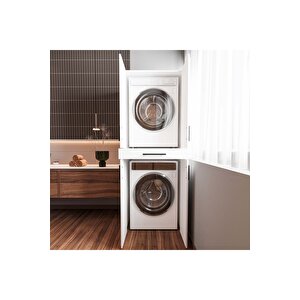 Çamaşır Makinesi Dolabı Kurutma Makinesi Dolabı Çekmeceli Beyaz