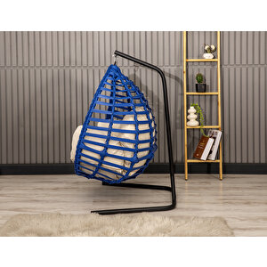 Armoni Tek Kişilik Çocuk Salıncak, Mavi, Rattan