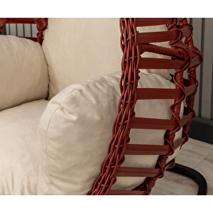Armoni Tek Kişilik Çocuk Salıncak, Kırmızı, Rattan