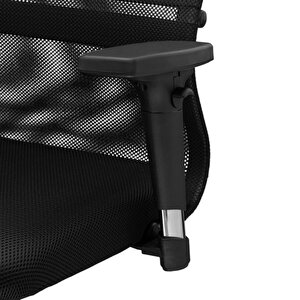Ergolife Sit 8 Ergonomik Fileli Ofis - Bekleme Koltuğu / Çalışma Sandalyesi - Df.d.1.243 Siyah