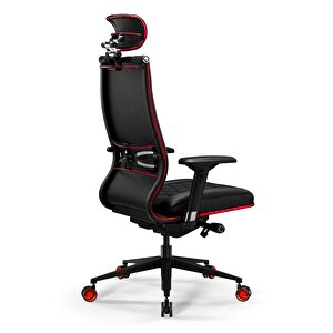 Samurai Red Ergonomik Fileli Ve Deri Oyuncu / Ofis Koltuğu - 2e2.3.7.b7 Kırmızı-siyah Kırmızı-Siyah