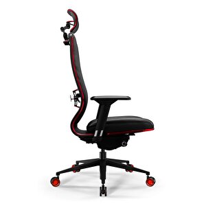 Samurai Red Ergonomik Fileli Ve Deri Oyuncu / Ofis Koltuğu - 2e2.3.7.b7 Kırmızı-siyah