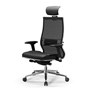 Samurai Ergonomik Fileli Ve Deri Yönetici Koltuğu / Ofis Sandalyesi - 23.3.5.109 Siyah