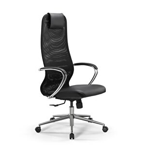 Synchrosit 8 Ergonomik Fileli Ve Deri Ofis Koltuğu - 1b9.55.1.403  Siyah Siyah