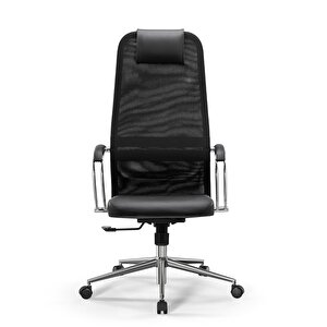 Ergolife Synchrosit 8 Ergonomik Fileli Ve Deri Ofis Koltuğu - 1b9.55.1.403  Siyah