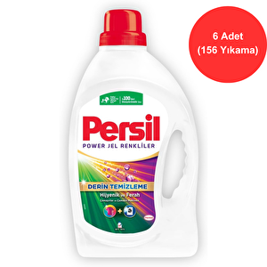 Power Jel Renkliler Çamaşır Deterjanı 6x1690 Ml (156 Yıkama)