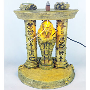 Antik Mısır Sarcophagus Lahit Işıklı Geriakış Tütsülük (amber Işıklı)