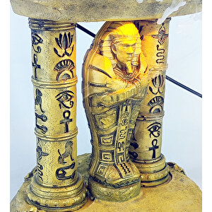 Antik Mısır Sarcophagus Lahit Işıklı Geriakış Tütsülük (amber Işıklı)