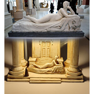 Antik Roma Reclining Naiad Dekoratif Konik Tütsülük Işıklı