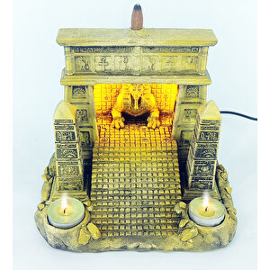 Antik Mısır Sphinx Tapinaği Işıklı Geriakış Tütsülük (amber Işıklı)