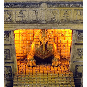 Antik Mısır Sphinx Tapinaği Işıklı Geriakış Tütsülük (amber Işıklı)