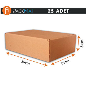 E-Ticaret Kargo Kutusu 28x18x8cm (25'li Paket) 25 Adet