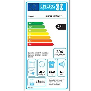 Hoover Hre-h11a2tbe-17 11 Kg Wi-fi + Bluetooth Bağlantılı Isı Pompalı Beyaz Kurutma Makinesi