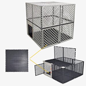 60cm X 60cm, Taban Kapatma Dolu Parça Tüm 60 Lık Çit Kafeslere Uyumlu