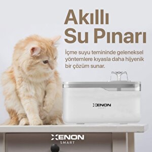 Akıllı  Kedi Köpek Su Pınarı ,Su Kabı, Wi-fi Destekli, Uygulama ile kontrol, Beyaz 1000 Beyaz