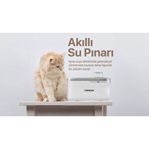 Otomatik 2'li Pet Seti,Kedi Köpek Su Pınarı,4 Adet Filtre, Akıllı Pet Seti