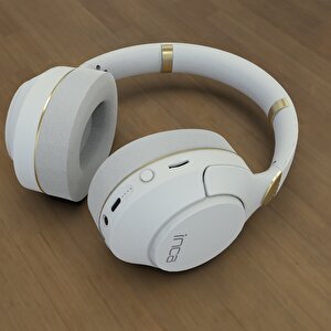 Inca Ibk-503b Kablosuz 5.3 Bluetooth Hafıza Kart Destekli Kulak Üstü Kulaklık Bej