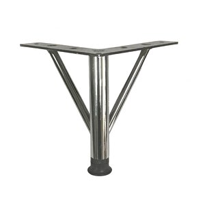 4 Adet Firkete Ayak Metal 20 Cm Krom Mobilya Koltuk Ayağı