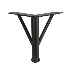 4 Adet Firkete Ayak Metal 20 Cm Mat Siyah Mobilya Koltuk Ayağı