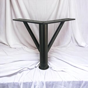Firkete Ayak Metal 20 Cm Mat Siyah Mobilya Koltuk Ayağı